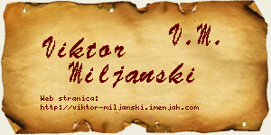 Viktor Miljanski vizit kartica